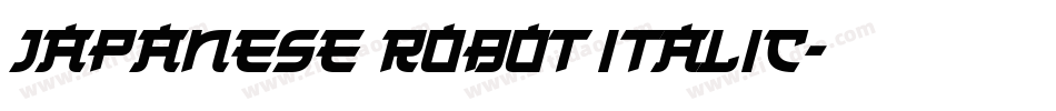Japanese Robot Italic字体转换